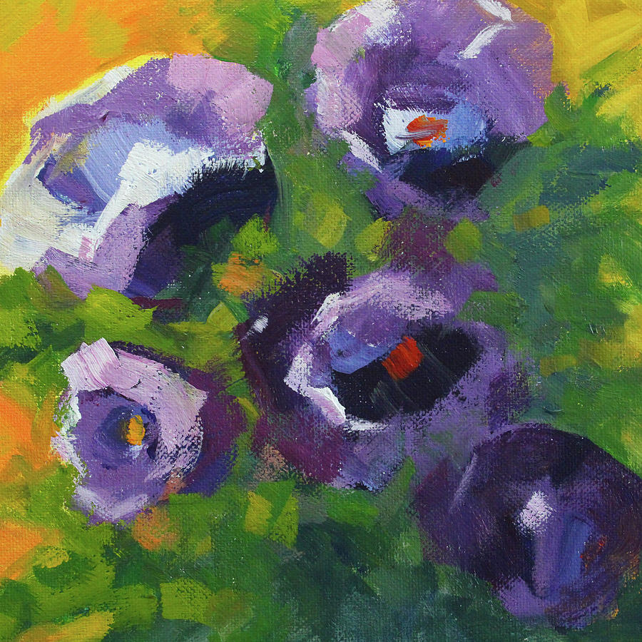 Violet Painting by Nancy Merkle