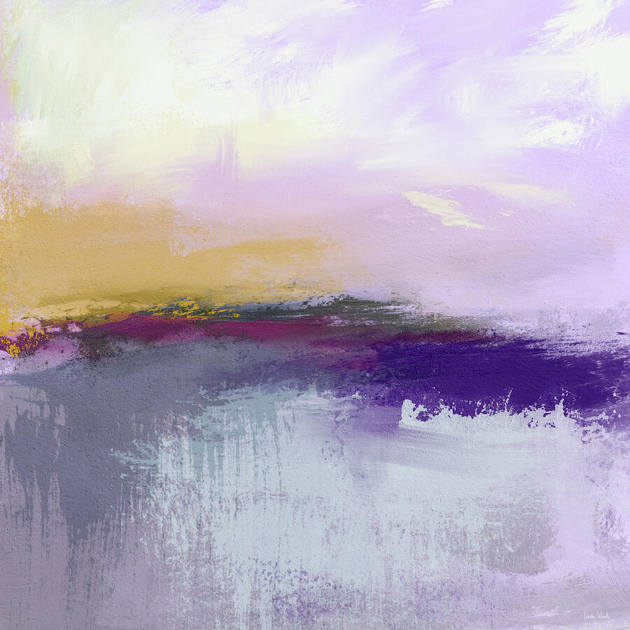Violet Painted Sunset- Art by Linda Woods Mixed Media by Linda Woods Violet Painted Sunset- Art by Linda Woods Mixed Media by Linda Woods