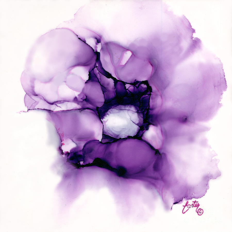 Violet Rose Painting by Daniela Easter