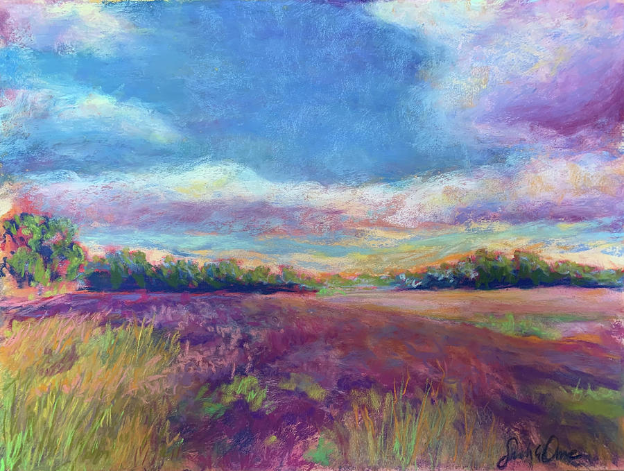 Landscape Painting - Violet Sky by Sarah Orre