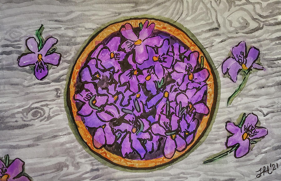 Violets Painting by Jean Haynes