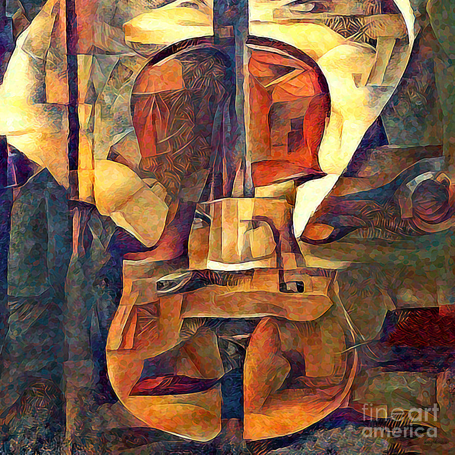 Violin Contemporary Art 20210719 square Photograph by Wingsdomain Art and Photography
