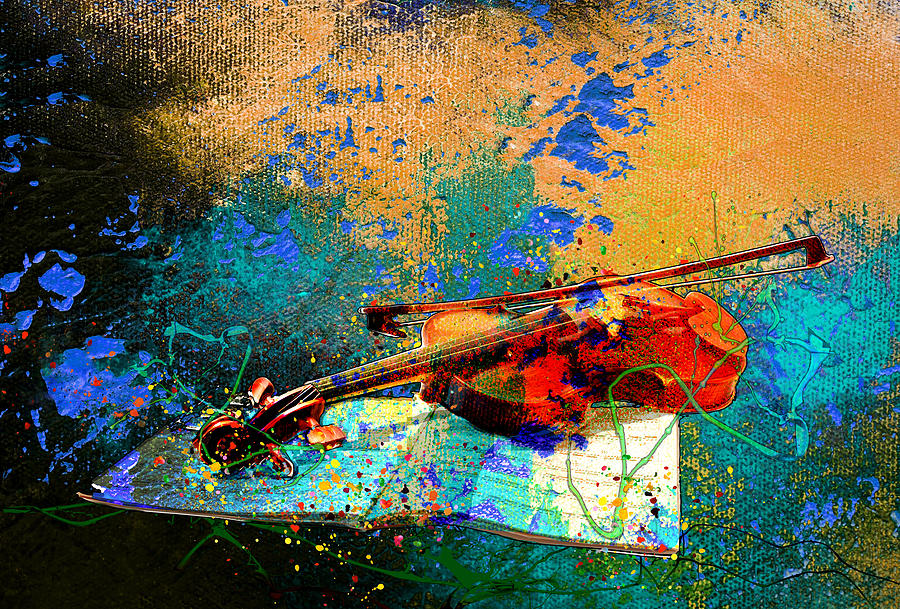Violin Dream 01 Painting by Miki De Goodaboom