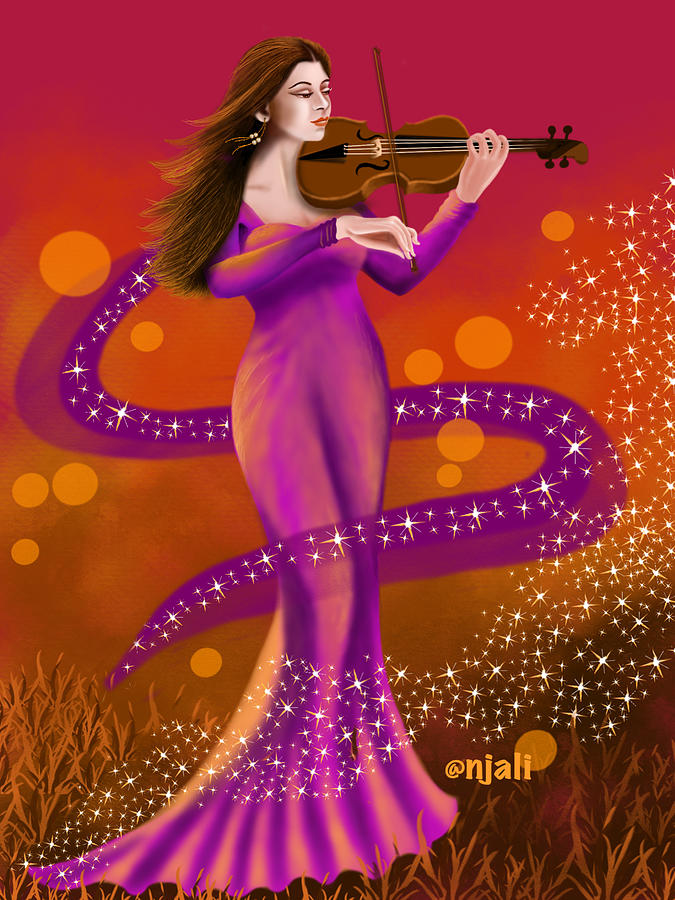 Violin Player Digital Art