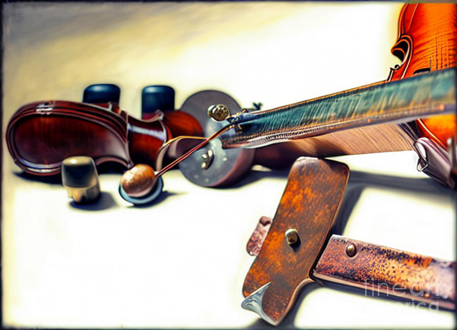 Music Photograph - Violin Restoration According to ai by Steven Digman