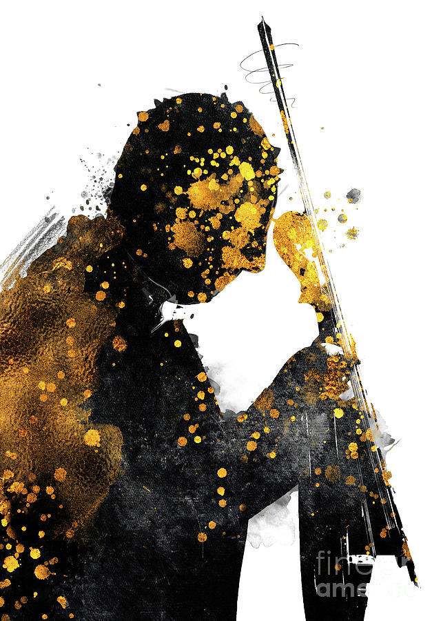 Violinist music art #Violinist Digital Art by Justyna Jaszke JBJart