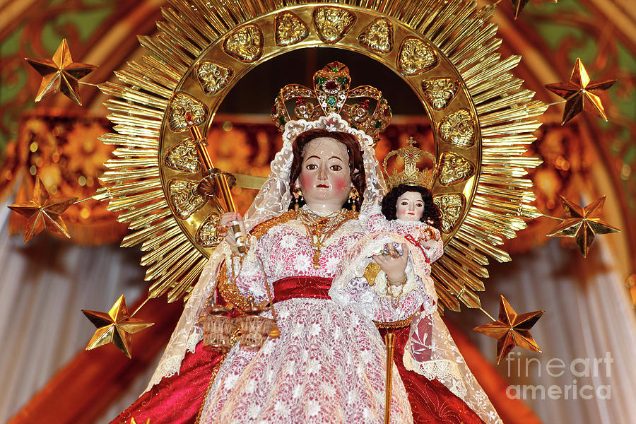 Virgen de la Candelaria portrait Puno Peru Photograph by James Brunker