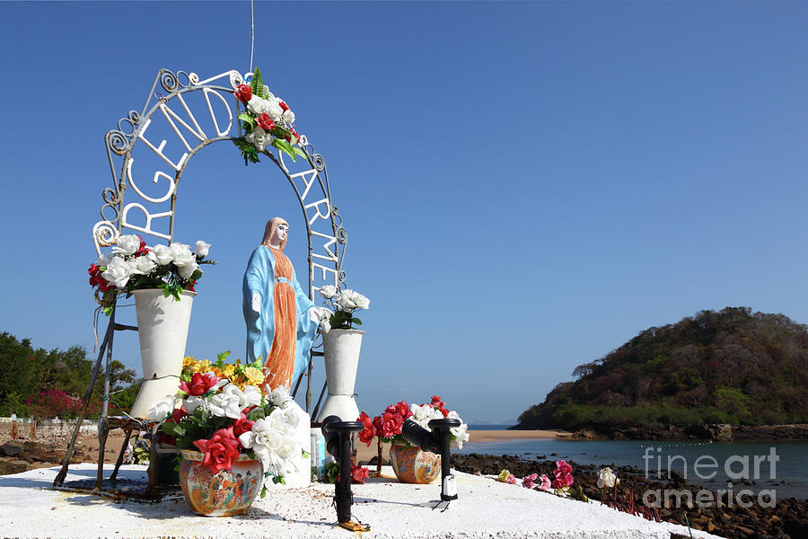 Virgen del Carmen shrine Taboga Island Panama Photograph by James Brunker