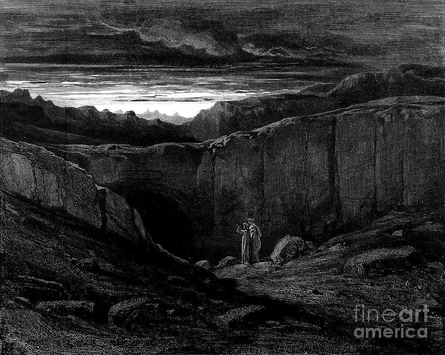 Virgil and Dante Inferno by Dore z7 Photograph by Historic illustrations