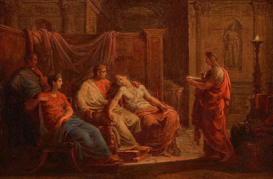 Virgil Reading the Aeneid to the Family of Augustus Drawing by Vincenzo ...