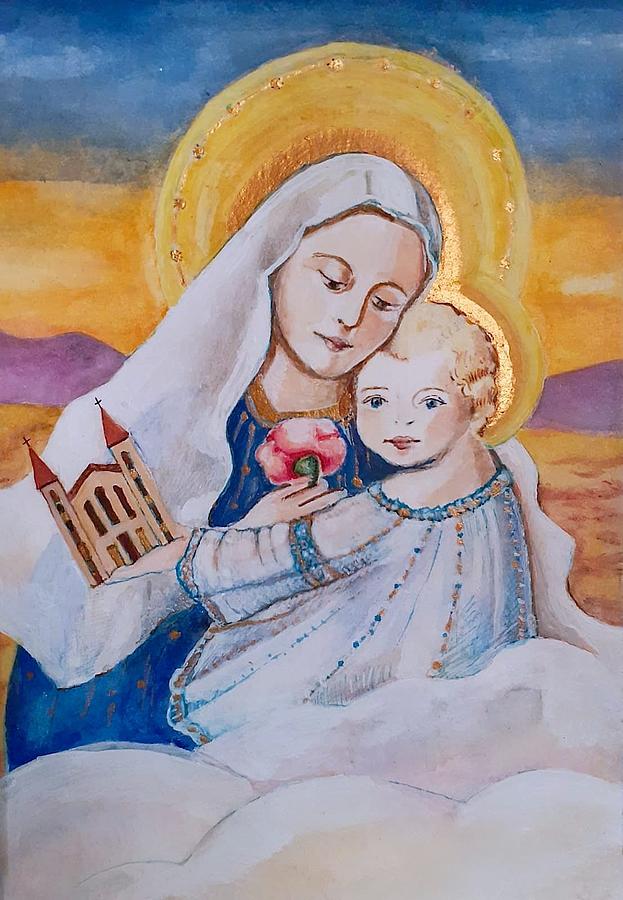 Virgin and Child Painting by Carolina Prieto Moreno