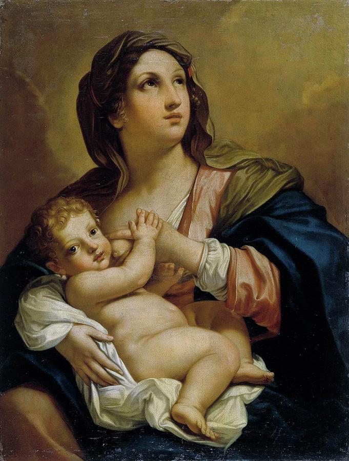 Virgin and child, Elisabetta Sirani Digital Art by Monica Novelle ...