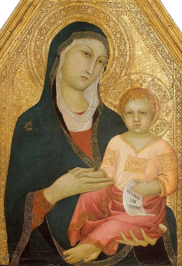 Virgin and Child Painting by Lippo Memmi - Fine Art America