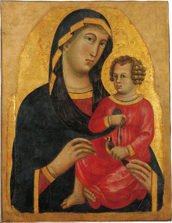 Virgin and Child Painting by Memmo di Filippuccio | Fine Art America