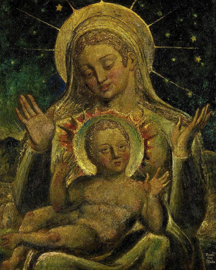 William Blake Painting - Virgin and Child by William Blake
