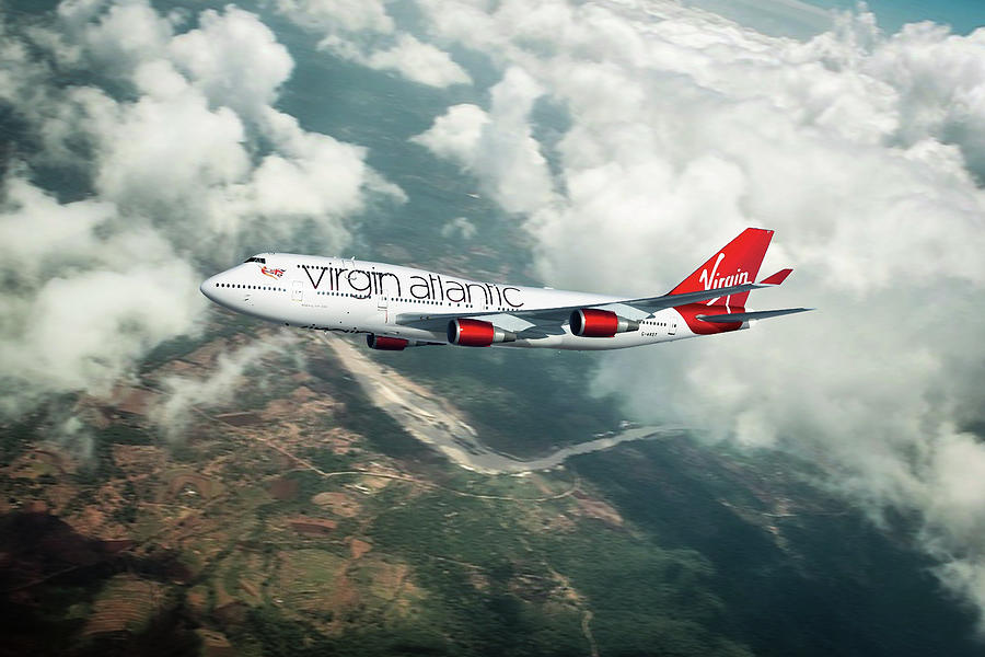 Virgin Atlantic 747 Digital Art by Airpower Art