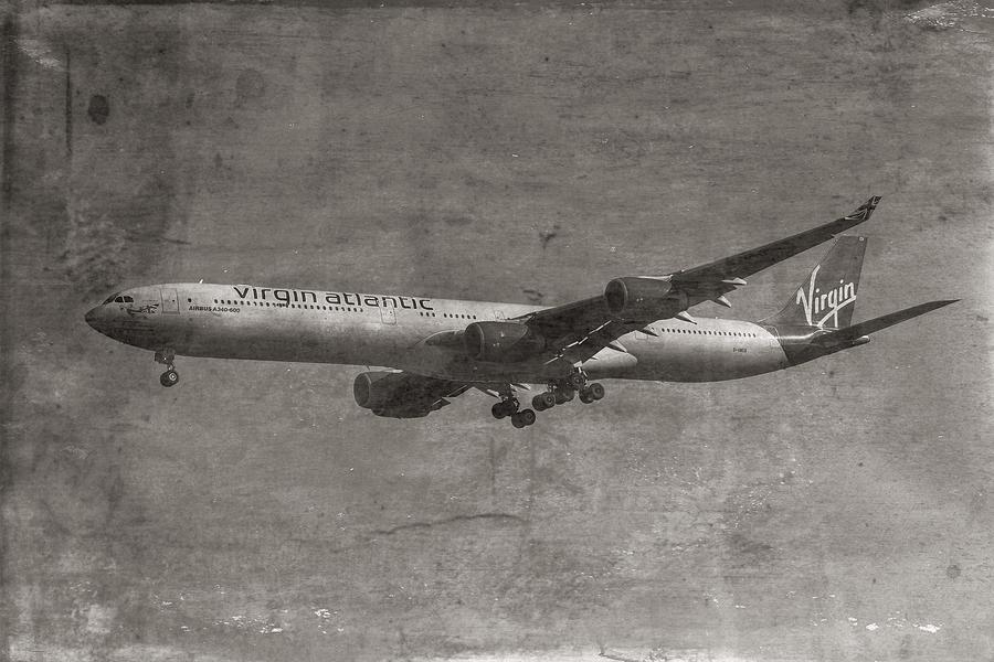 Virgin Atlantic Airbus A340 Vintage Photograph