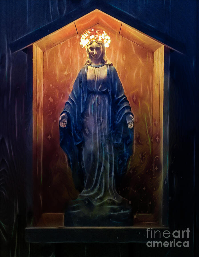 Virgin Mary Digital Art by Jean OKeeffe Macro Abundance Art