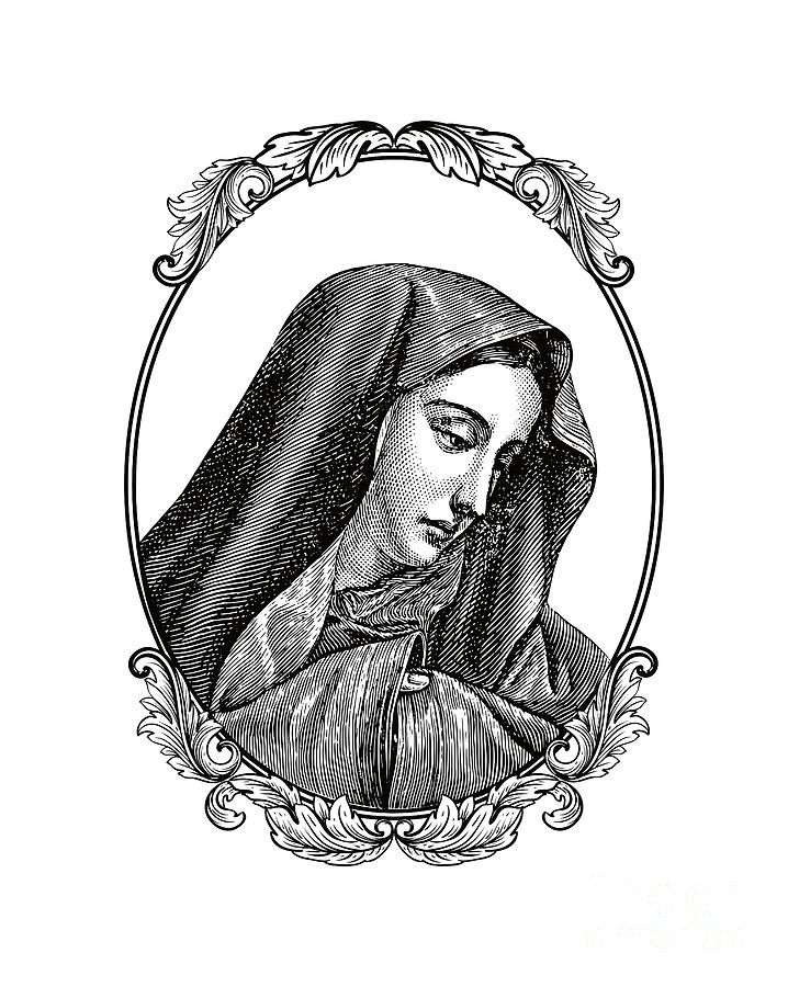 Miraculous Medal of Virgin Mary Art Print by Beltschazar - Pixels Merch