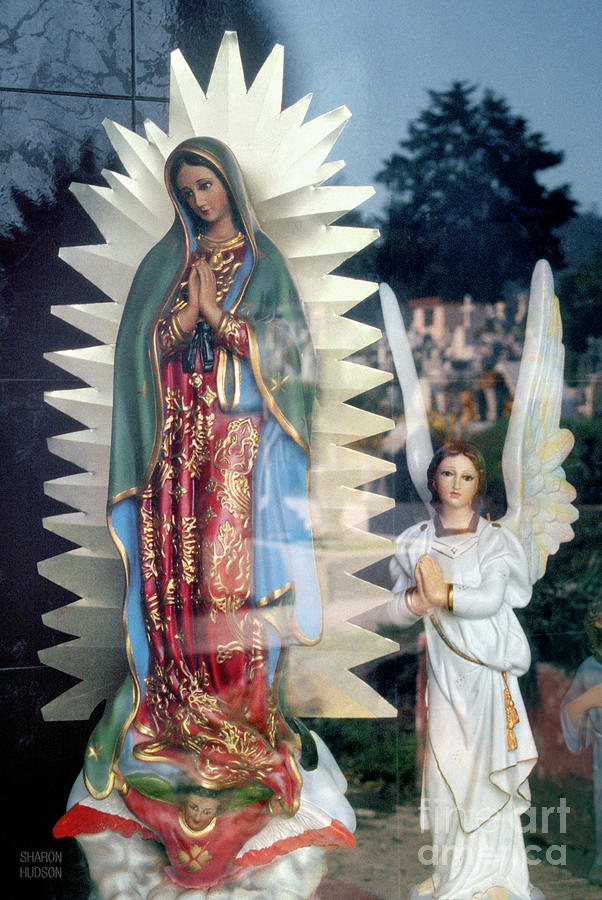 Virgin Mary photogrphy - Madonna with Angel Photograph by Sharon Hudson