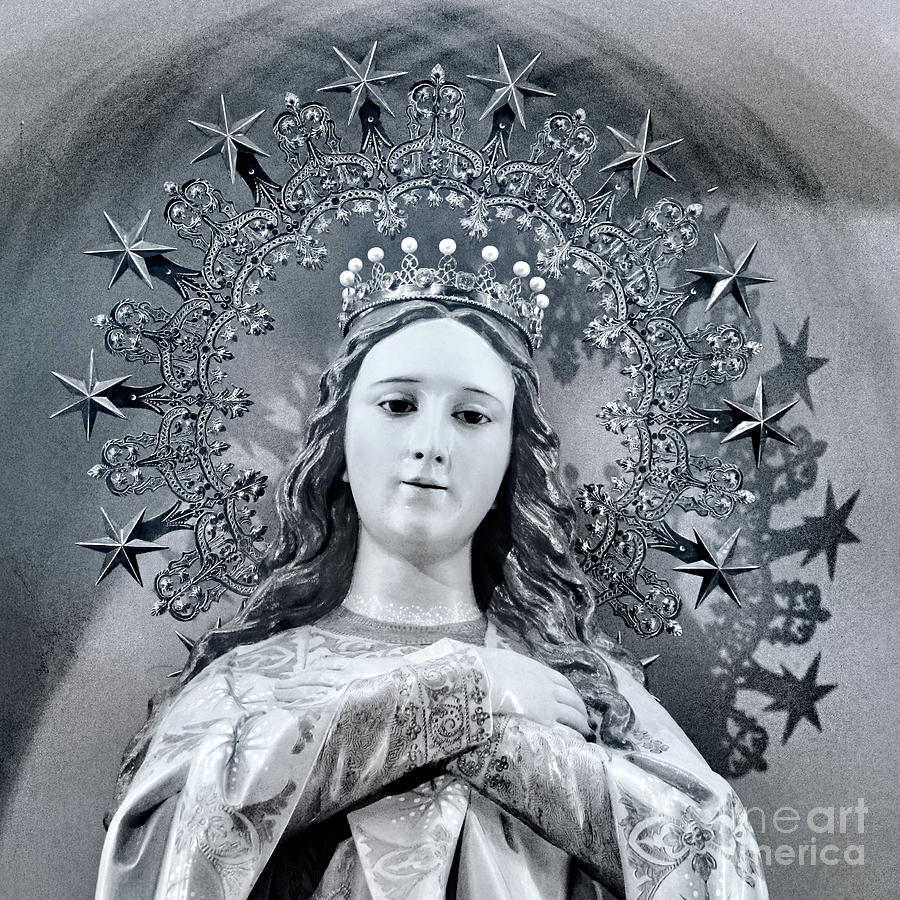 Virgin Mary Statue at Nativity Church Photograph by Munir Alawi