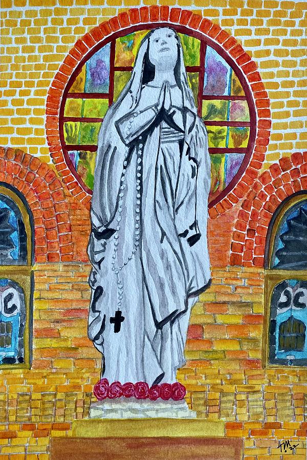 Virgin Mary Statue Painting by Tim Mattox