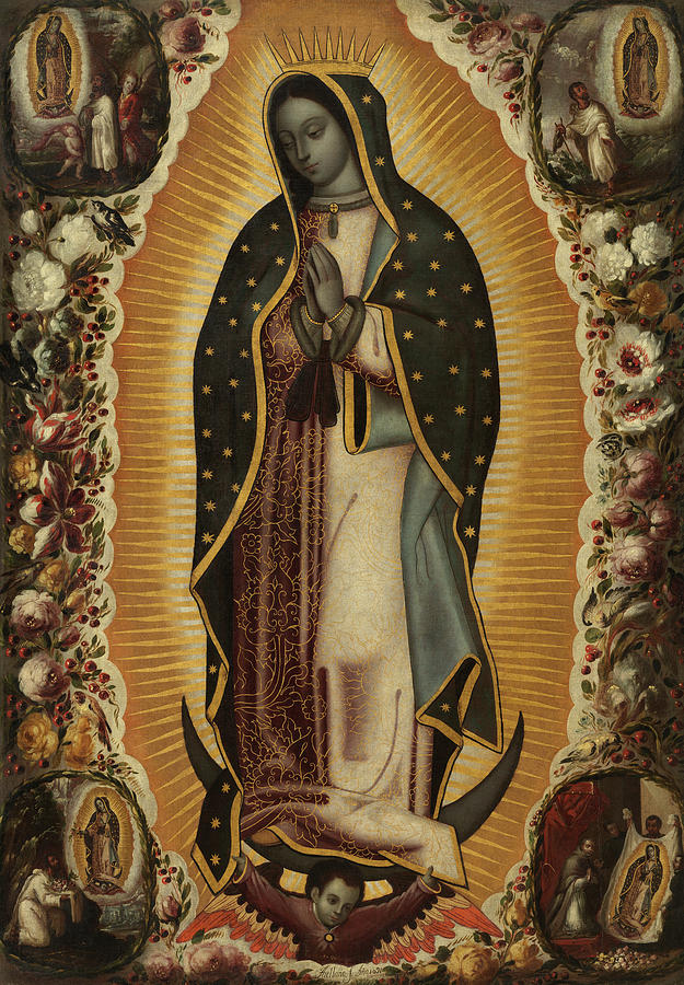 Madonna Painting - Virgin of Guadalupe, 1692 by Manuel de Arellano
