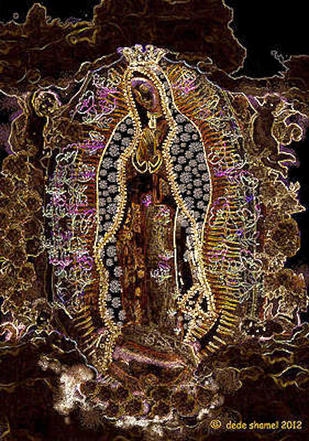 Inspirational Digital Art - Virgin of Guadalupe 3 by Dede Shamel Davalos