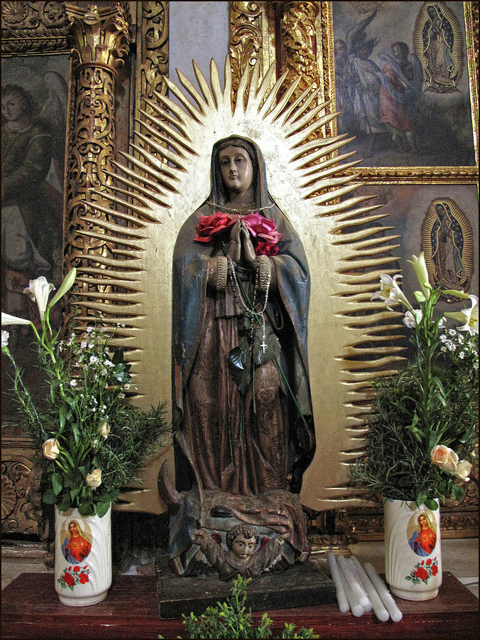 Virgin of Guadalupe, Santa Ana Zegache, Oaxaca Mexico Photograph by Lorena Cassady