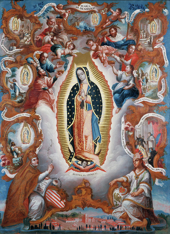 Jesus Christ Painting - Virgin of Guadalupe by Unknown Mexican Artist