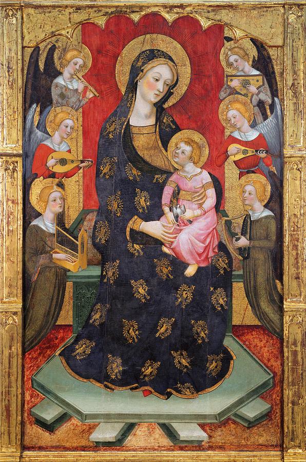 Virgin of the Angels Painting by Pere Serra | Fine Art America