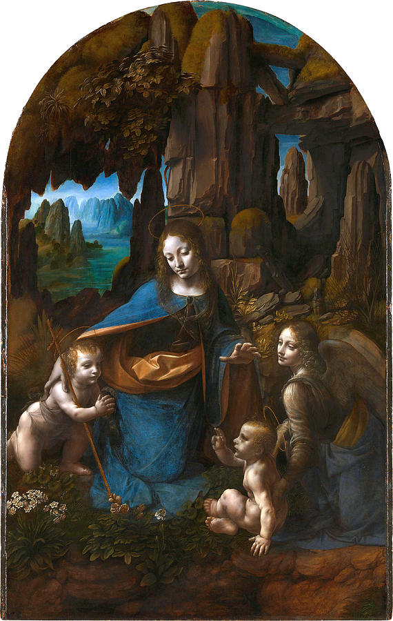 Virgin of the Rocks - London 1508 Painting by Leonardo da Vinci