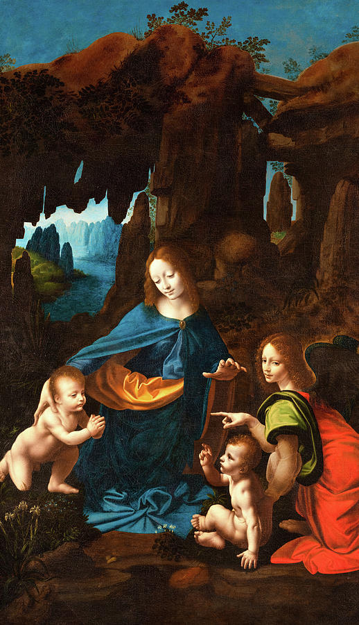 Virgin of the Rocks, Madonna and Child with Saint John the Baptist and ...