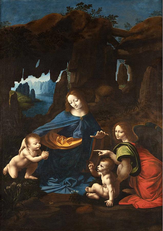 Virgin Of The Rocks Painting by Vintage - Fine Art America