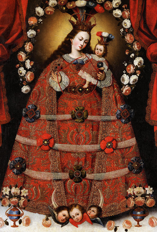 Virgin of the Rosary of Pomata Painting by Cusco School - Fine Art America