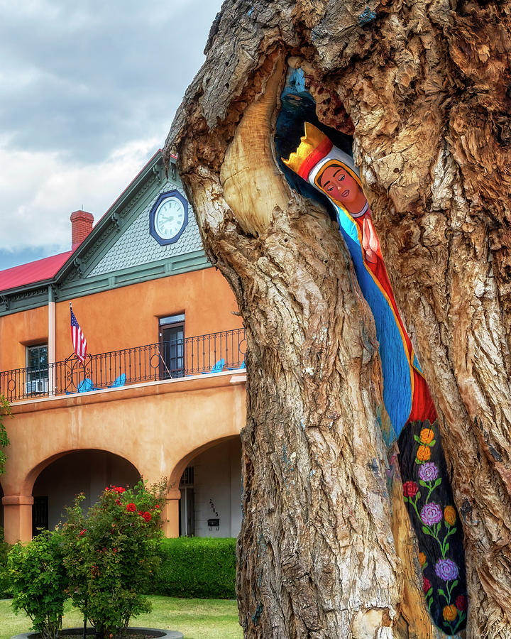 Virgin of the Tree - Old Town Albuquerque Photograph by Susan Rissi Tregoning