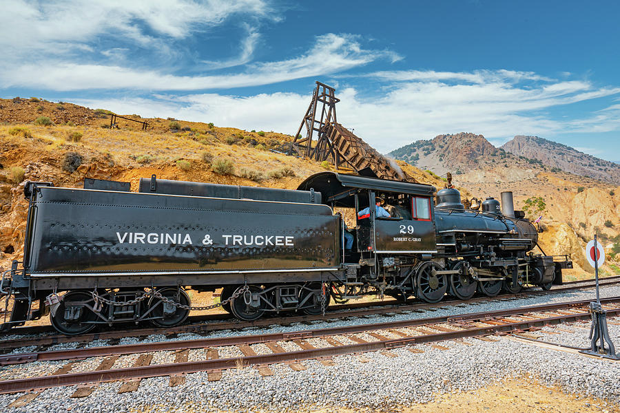 Virginia and Truckee Steam Engine Photograph by Ron Long Ltd Photography