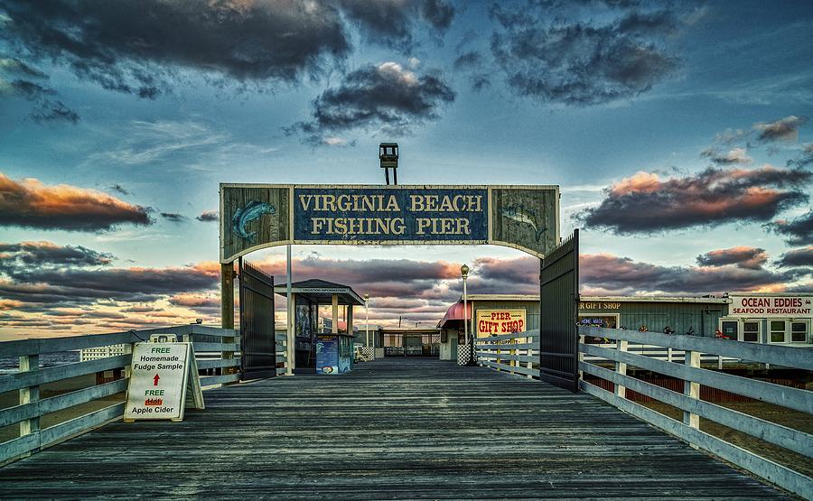 Sunset Photograph - Virginia Beach Fishing Pier by Mountain Dreams
