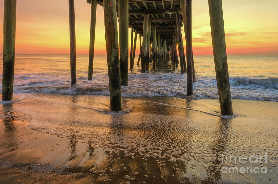 Virginia Beach Fishing Pier Sunrise Photograph by Ava Reaves