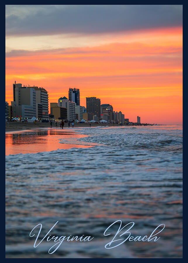 Virginia Beach June Sunset - Postcard Photograph by Rachel Morrison Virginia Beach June Sunset - Postcard Photograph by Rachel Morrison