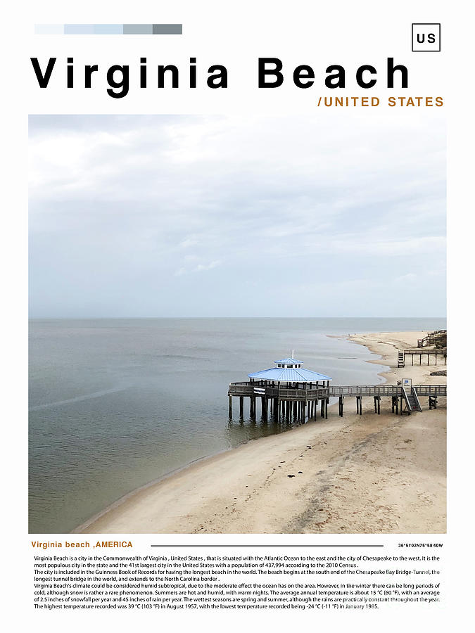 Virginia beach Poster Landscape Painting by Pablo Romero Pixels