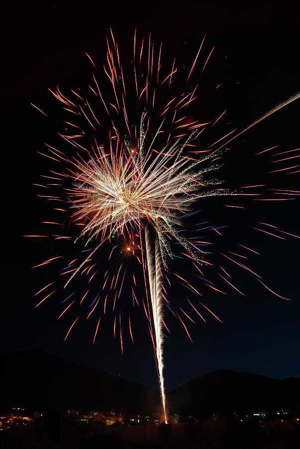 Virginia City Fireworks 12 Photograph by Ron Long Ltd Photography