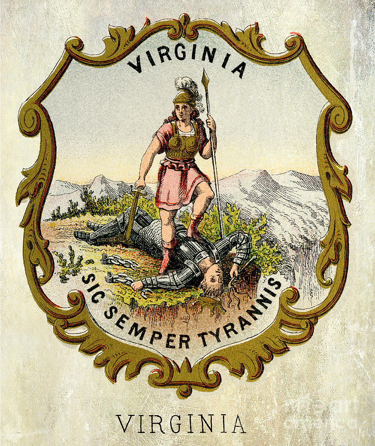Virginia Coat of Arms 1876 Photograph by Jon Neidert