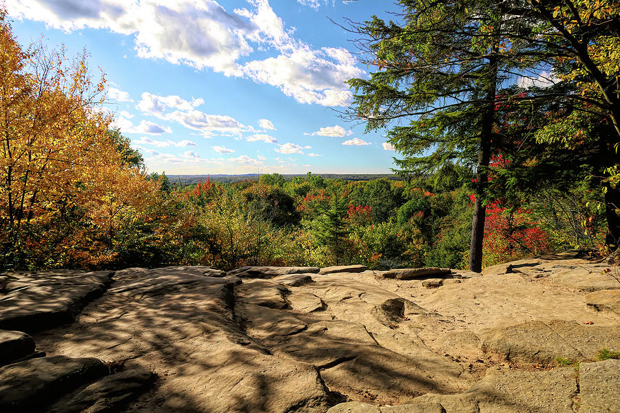 Virginia Kendall Ledges Overlook in the Fall Photograph by Dennis Lundell