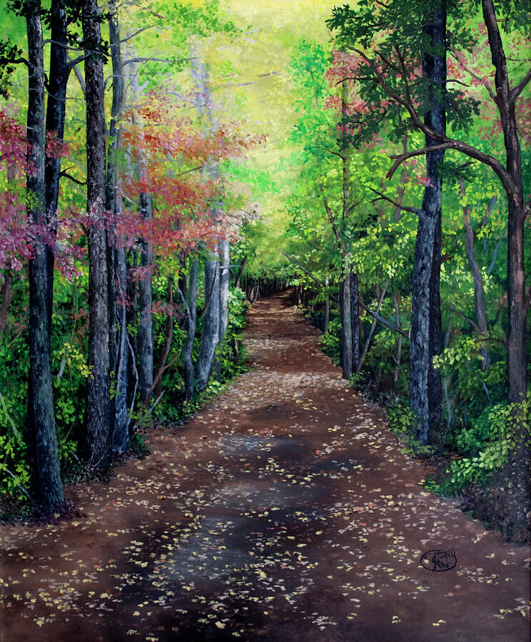 Fall Painting - Virginia Path by Jessica Tookey