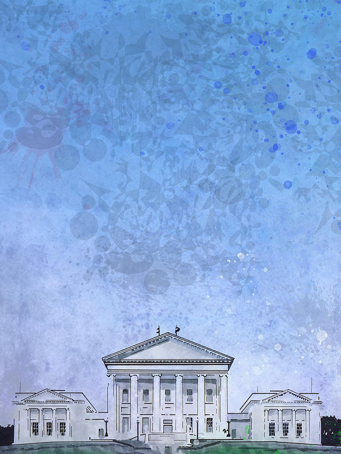 Virginia State Capitol Digital Art by N Blake Seals