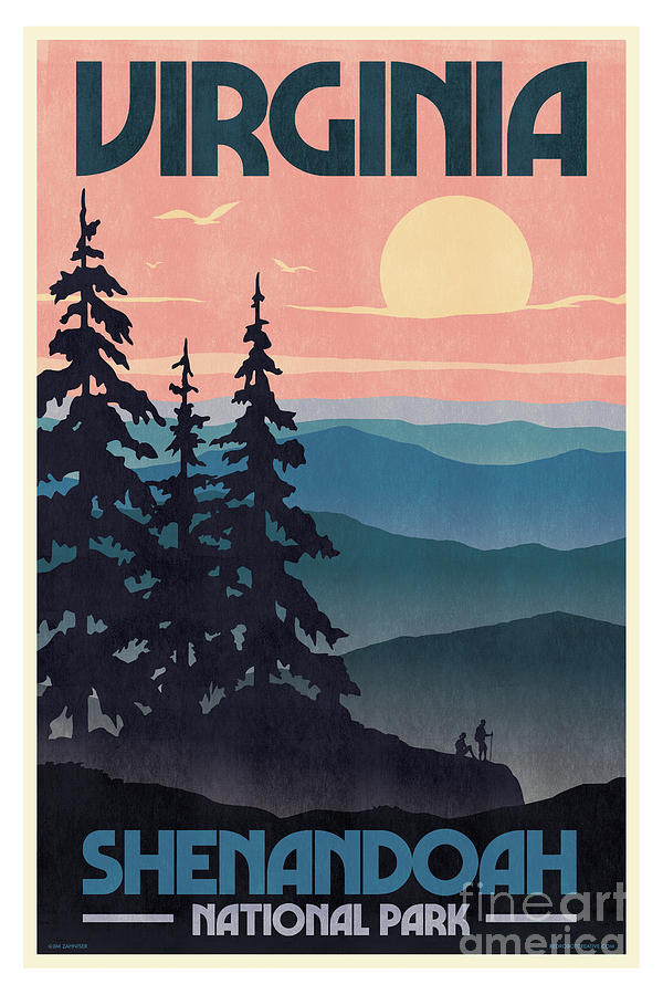 Virginia - Travel Poster Digital Art by Jim Zahniser