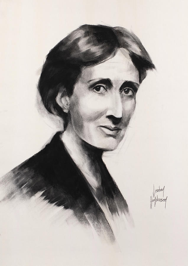 Virginia Woolf Drawing by Jordan Henderson