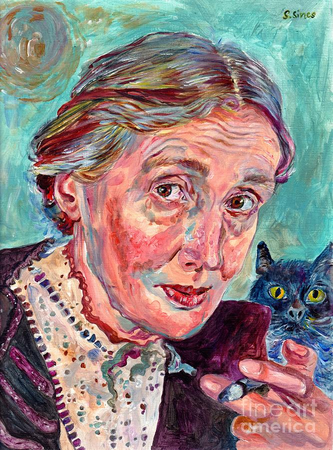 London Painting - Virginia Woolf Portrait by Suzann Sines
