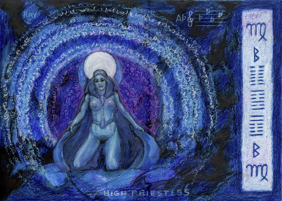 Virgo 2 - High Priestess Pastel by Gary Nicholson